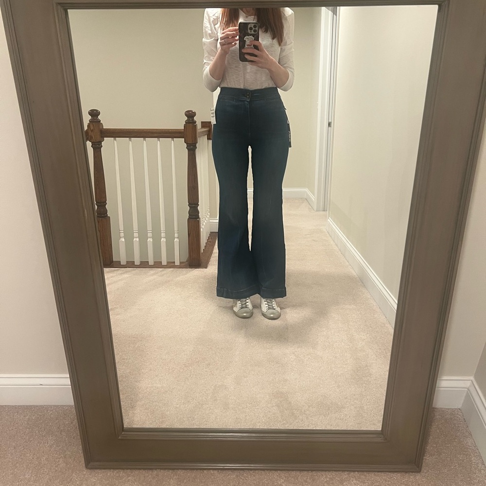 ASKKNY Women's Blue Flared Jeans